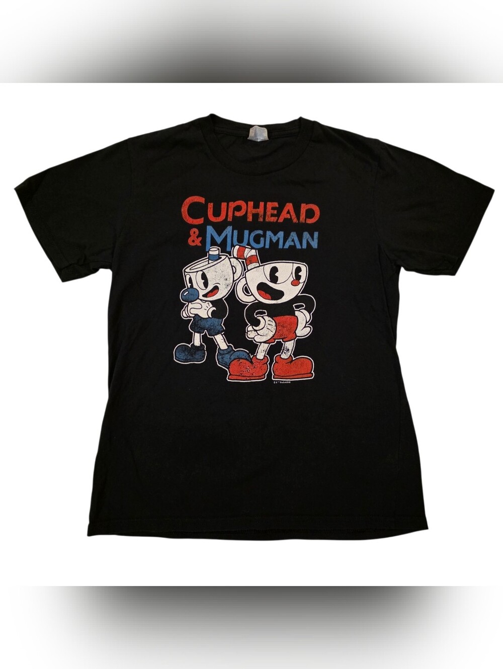 Cuphead & Mugman Black Graphic Tee for Kids